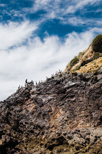 Low angle view of mountain against sky