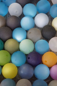 Full frame shot of multi colored eggs