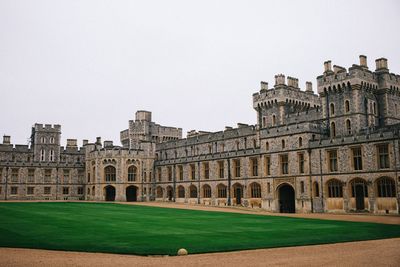 View of historic building against clear sky