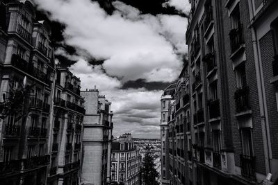 Low angle view of buildings against sky