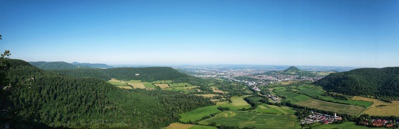 Scenic view of landscape against clear sky