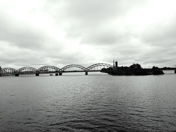 Bridge over river against sky