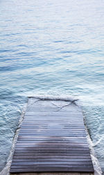 Wooden pier in sea