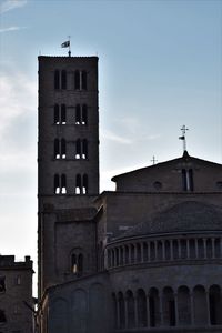 Low angle view of historic building against sky