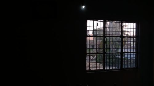 Window in dark room