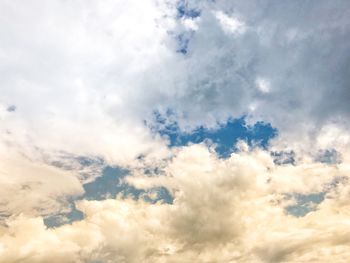 Low angle view of clouds in sky