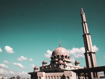 Low angle view of traditional building against sky