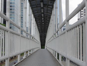 Elevated walkway over road