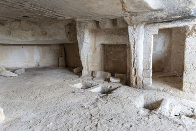 Massafra and its ravines. houses built in the rock. puglia to discover. italy