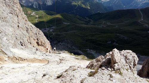 Scenic view of rocky mountains