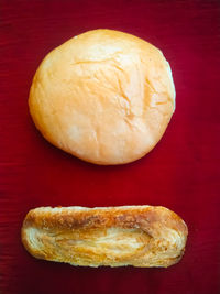 High angle view of bread on table