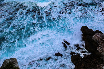 Scenic view of sea waves