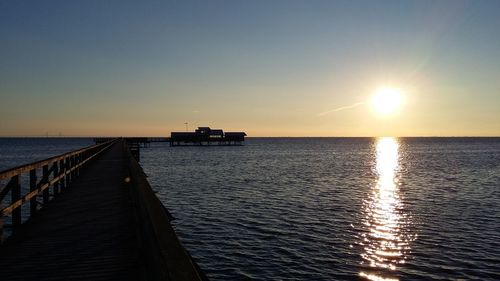 Scenic view of sunset over sea