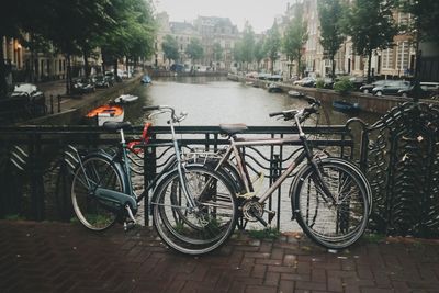 Bicycle parked in parking lot