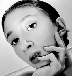 Close-up portrait of woman