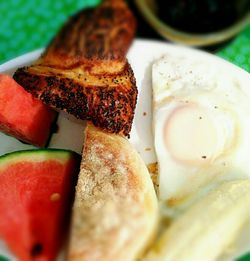 Close-up of served food