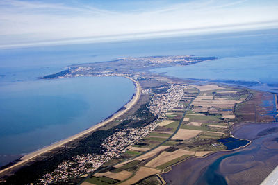 Aerial view of landscape against sky
