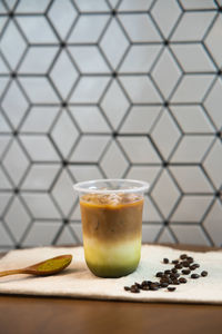 Close-up of coffee on table