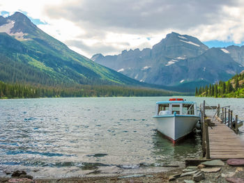 Scenic view of lake against mountains