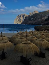 Panoramic view of beach against sky