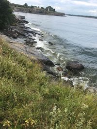 Scenic view of sea against sky