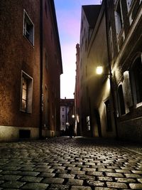 View of narrow street in old town