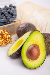 Close-up of fruits on table