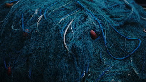 Full frame shot of fishing net