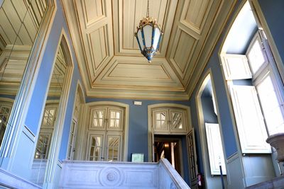 Low angle view of ceiling of building