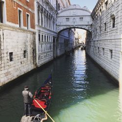 Canal passing through buildings