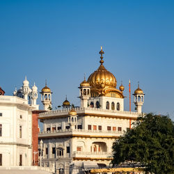 View of details of architecture inside golden temple - harmandir sahib in amritsar, punjab, india