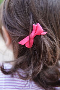 Close-up portrait of a woman in hair