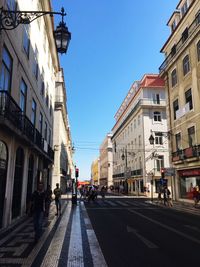 City street against clear sky
