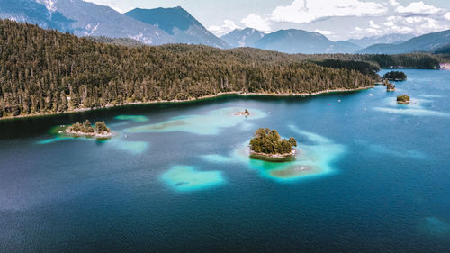 Turquoise lake in bavaria 