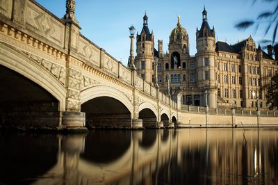 Reflection of buildings in water