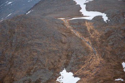 Rock formations on land