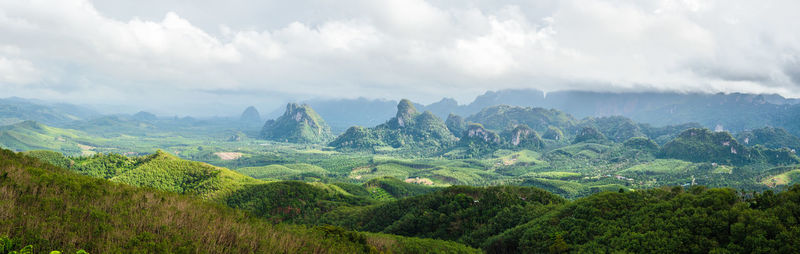 Panoramic view of landscape against sky