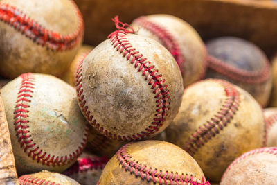 Close-up of baseball ball