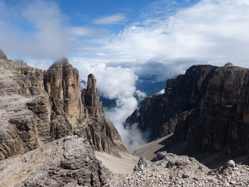Scenic view of mountain against sky
