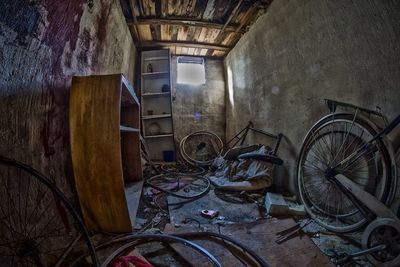 Interior of abandoned building