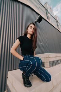 Portrait of beautiful young woman
