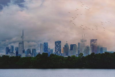 Cityscape against sky