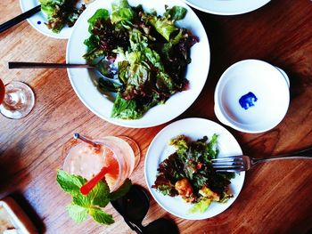 Close-up of food on table