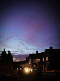 Road against sky at dusk