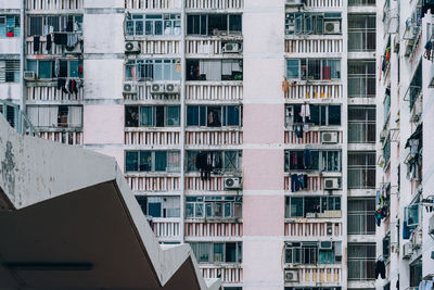 Low angle view of buildings in city