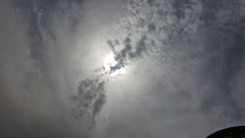 Low angle view of moon in sky