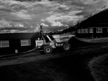 Road against cloudy sky