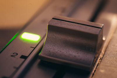 Close-up of illuminated lamp