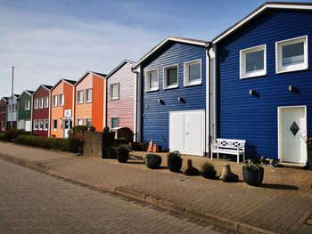 Helgoland's colored wood houses