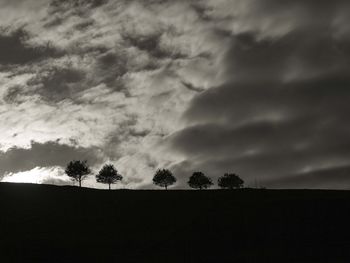 Scenic view of landscape against cloudy sky